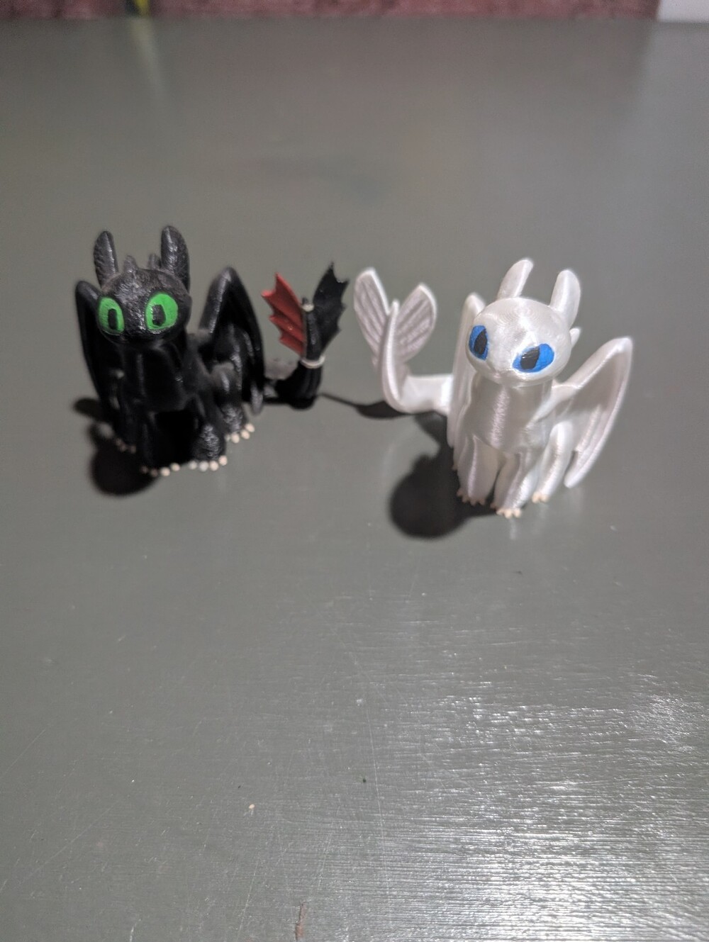 3D Printed Toothless And Luna Dragon 3" Tall
